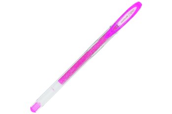 CANETA GEL SIGNO UNI BALL GLITTER ROSA UM-120SP