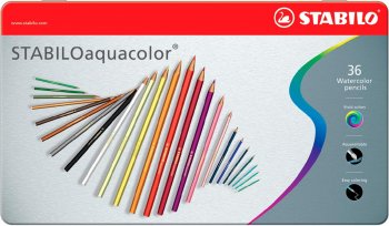 LAPIS DE COR AQUARELAVEL  AQUACOLOR 36 CORES