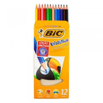 LAPIS DE COR 12 CORES BIC EVOLUTION