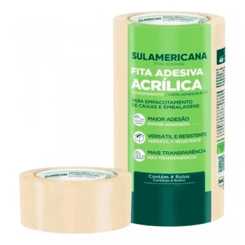 FITA EMPAC. 48 X 100 TRANSPARENTE C/4 SULAMERICANA