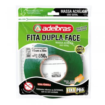 FITA DUPLA FACE MASSA ACRILICA 19MM X 20 M ADELB.