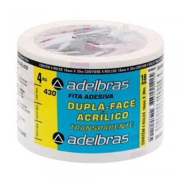 FITA DUPLA FACE ACRILICA ADELBRAS 18 X 30