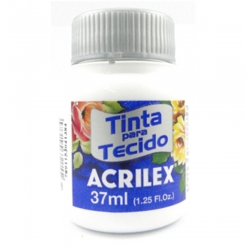 TINTA TECIDO FOSCA ACRILEX 37 ML 519 BRANCO