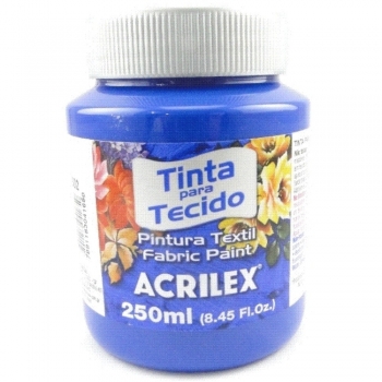 TINTA TECIDO FOSCA ACRILEX 250 ML 502 AZUL COBALTO