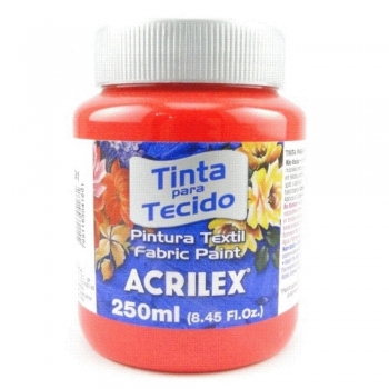 TINTA TECIDO FOSCA ACRILEX 250 ML 541 VERMELH VIVO