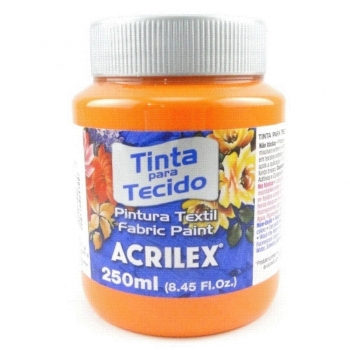 TINTA TECIDO FOSCA ACRILEX 250 ML - 517 LARANJA