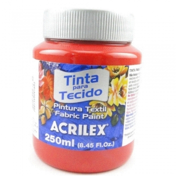 TINTA TECIDO FOSCA ACRILEX 250 ML 583 VM. TOMATE