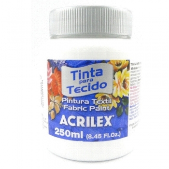 TINTA TECIDO FOSCA ACRILEX 250 ML 519 BRANCO