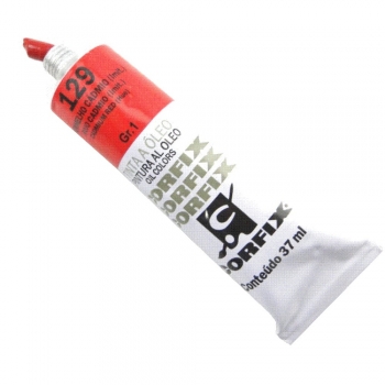 TINTA OLEO CORFIX 37 ML 129 VERMELHO CADMIO GR 1