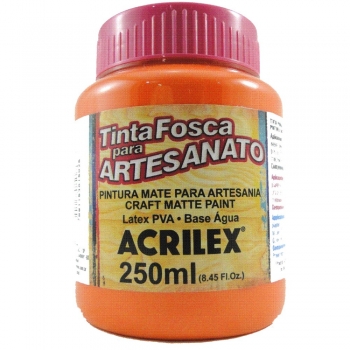 TINTA ACRILEX FOSCA P/ARTES.250 ML 517 LARANJA