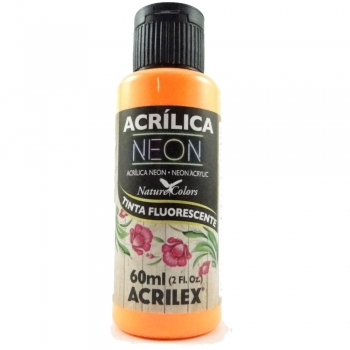 TINTA ACRILEX ACRIL. NEON 60 ML 105 LARANJA